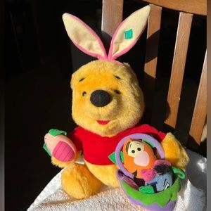 Winnie The Pooh & Friends Easter Bunny Plush Toy 1999 Fisher Price Mattel